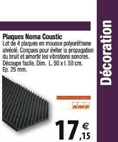 plaques noma coustic