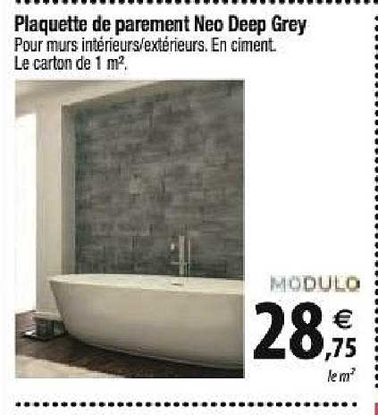 plaquette de parement neo deep grey