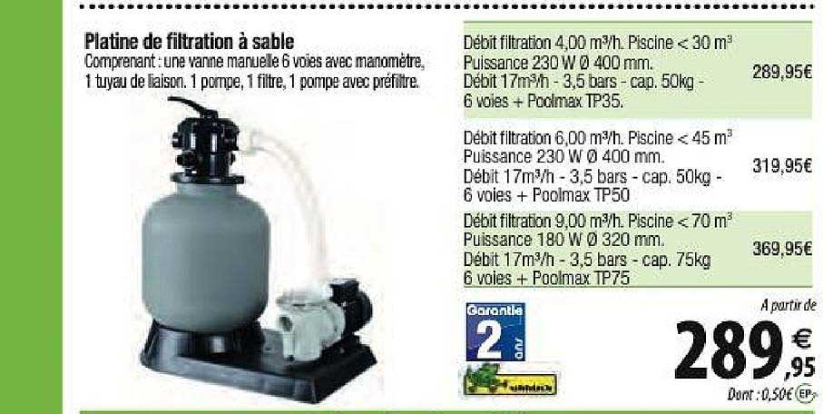 Platine De Filtration à Sable