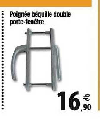 poignée béquille double porte fenêtre