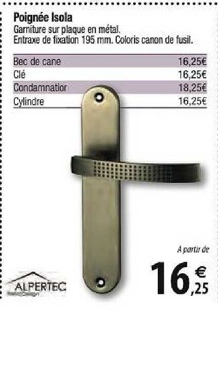 poignée isola alpertec
