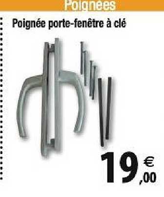 Poignée Porte Fenêtre à Clé