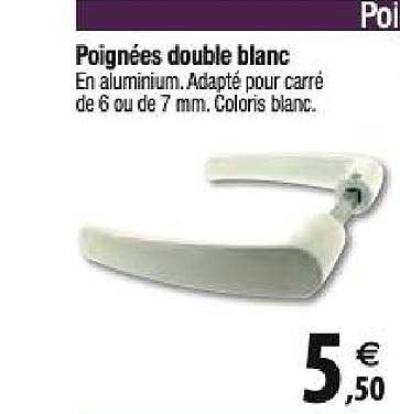 Poignées Double Blanc