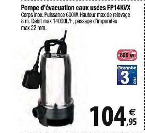 pompe d'évacuation eaux usées fp14kvx