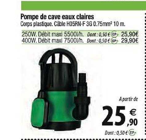 pompe de cave eaux claires