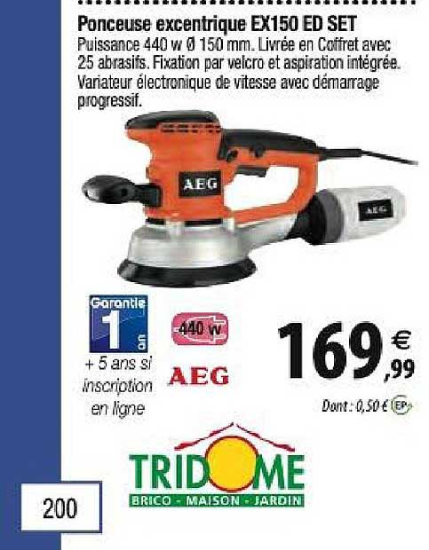 ponceuse excentrique ex150 ed set