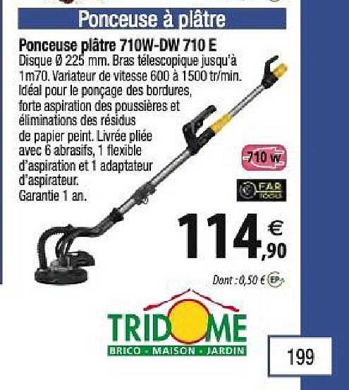 ponceuse plâtre 710w dw 710e
