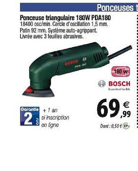 Ponceuse Triangulaire 180w Pda180