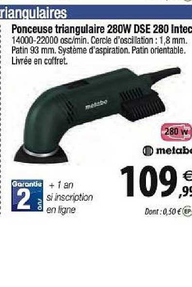 ponceuse triangulaire 280w dse 280 intec