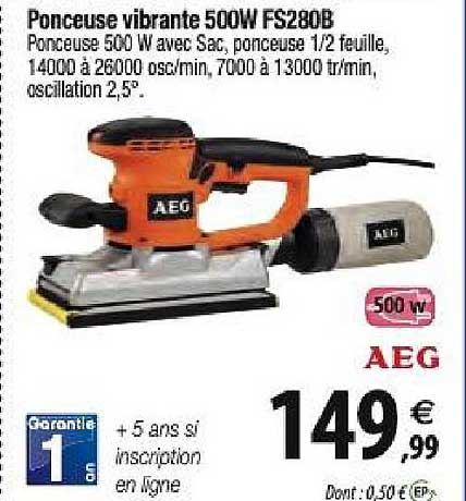 ponceuse vibrante 500w fs280b