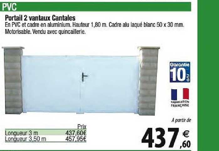 Portail 2 Vantaux Cantales