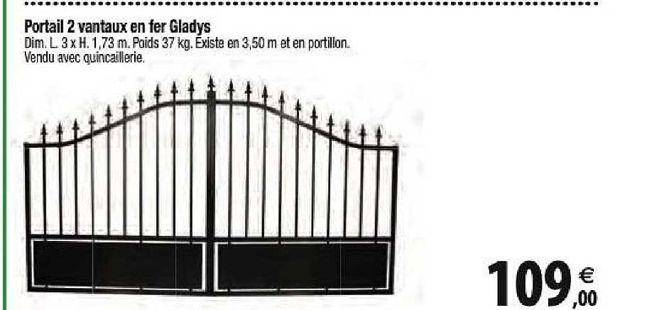 portail 2 vantaux en fer gladys