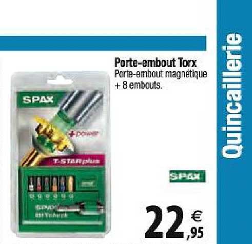 porte-embout torx spax