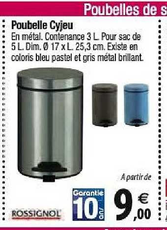 Poubelle Cyjeu Rossignol