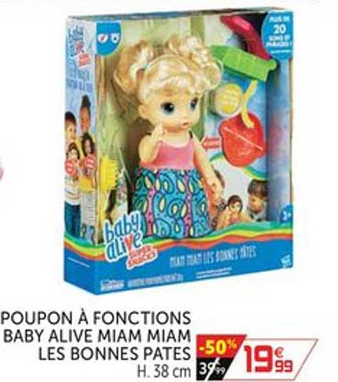 poupon à fonctions baby alive miam miam les bonnes pâtes