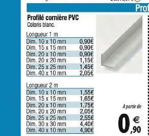 profilé cornière pvc