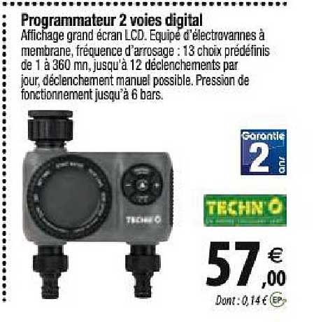 programmateur 2 voies digital
