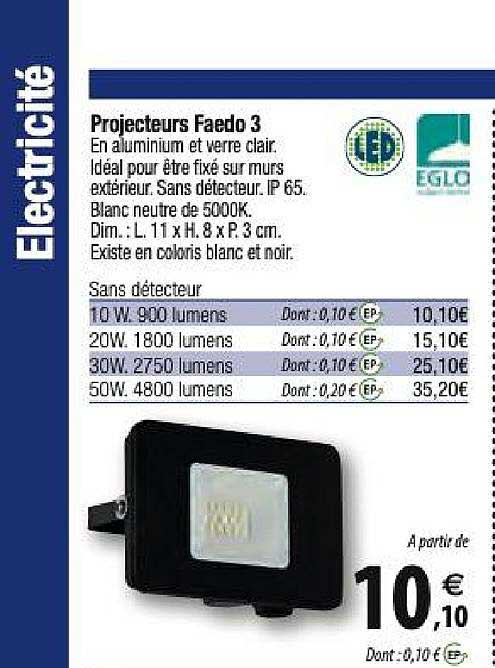 projecteurs faedo 3 eglo