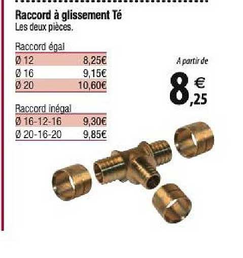 raccord à glissement té