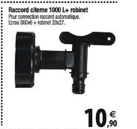 raccord citerne 1000 m + robinet