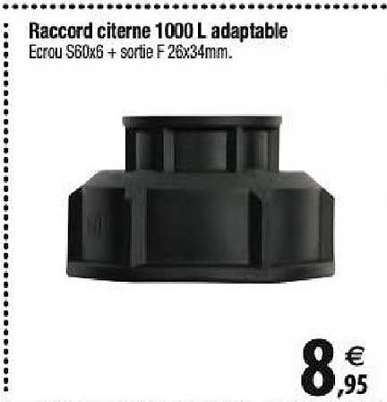raccord citerne 1000 m adaptable