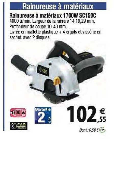 rainureuse à matériaux 1700w sc150c