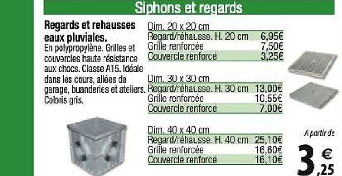 regards et rehausses eaux pluviales