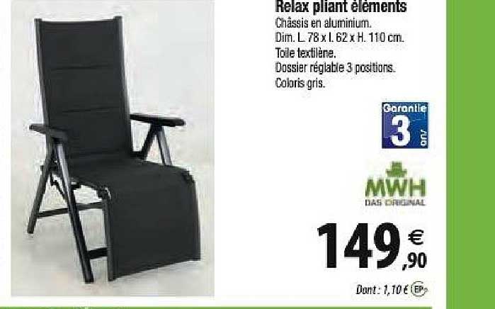 relax pliant éléments mwh