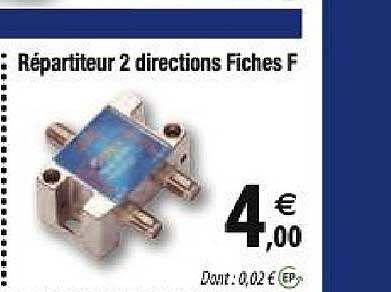 répartiteur 2 directions fiches f