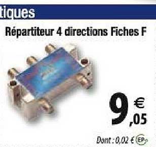 répartiteur 4 directions fiches f