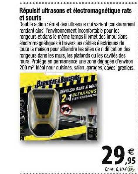 répulsif ultrasons et électromagnétique rats et souris