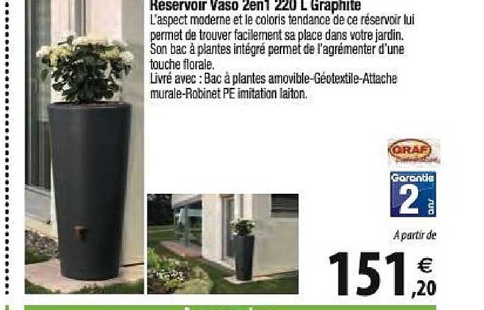 reservoir vaso 2 en 1 220 l graphite graf