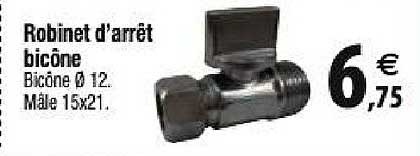 robinet d'arrêt bicône