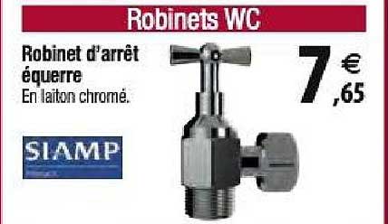 robinet d'arrêt équerre