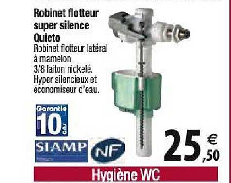 robinet flotteur super silence quieto