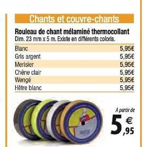 rouleau de chant mélaminé thermocollant