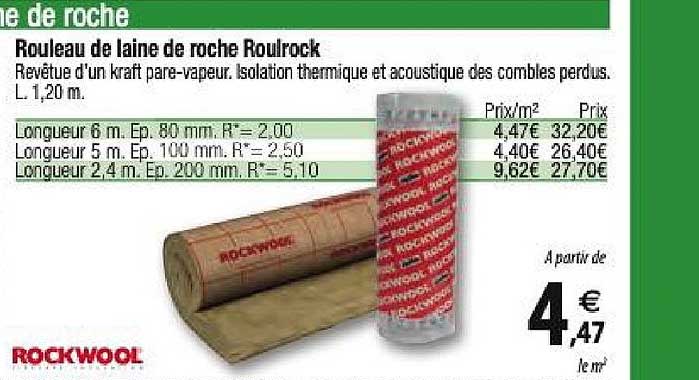 rouleau de laine de roche roulrock rockwool