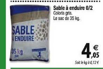 sable à enduire 0 2