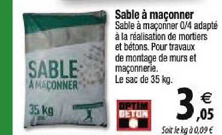 sable à maçonner