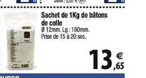 sachet de 1kg de bâtons de colle