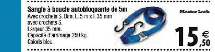 sangle à boucle autobloquante de 5m master lock