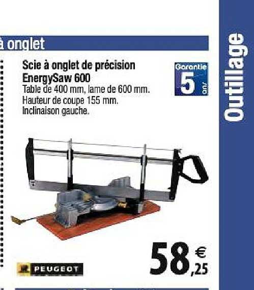 scie à onglet de précision energysaw 600