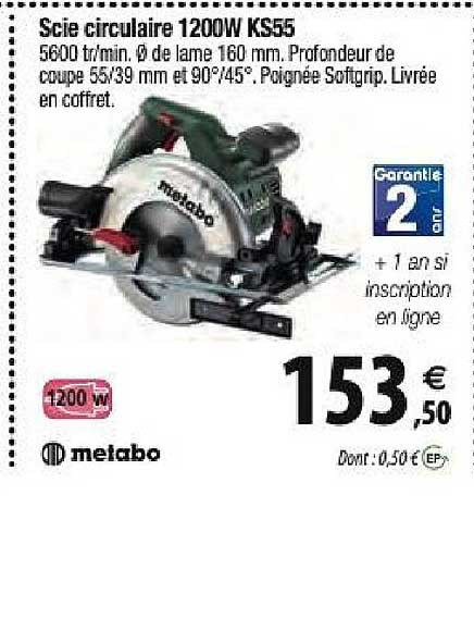scie circulaire 1200w ks55