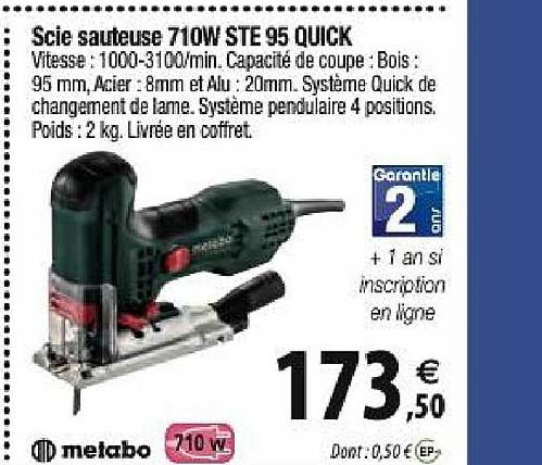 scie sauteuse 710w ste 95 quick