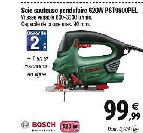 scie sauteuse pendulaire 620w pst9500pel