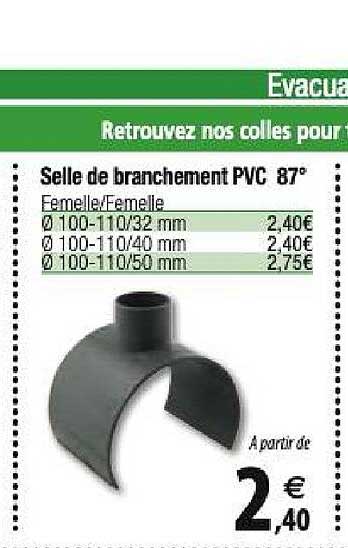 selle de branchement pvc 87°