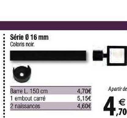 série 16 mm coloris noir