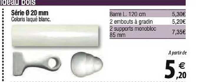 série 20 mm coloris laqué blanc