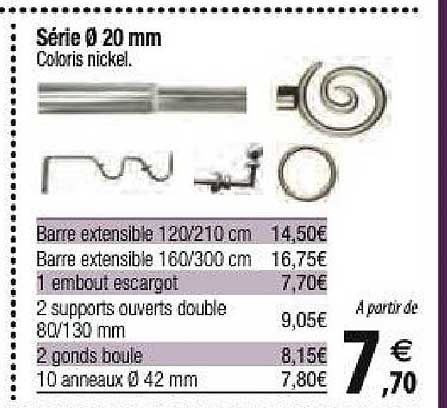 série 20 mm coloris nickel