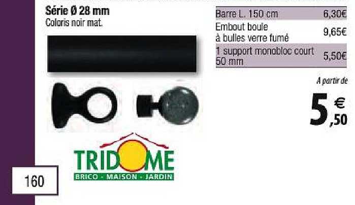 série 28 mm coloris noir mat.